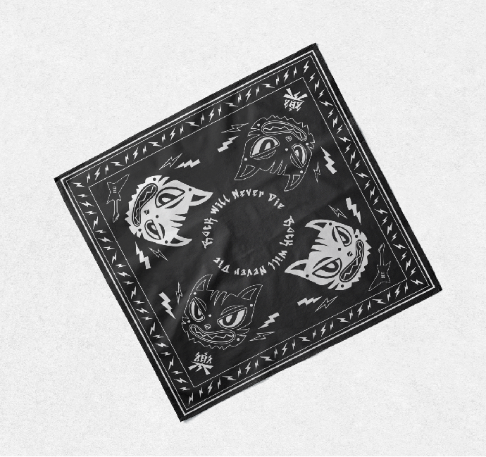 Cute chicks who loves rock bandana