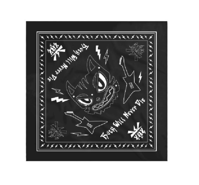 Cute chicks who loves rock bandana