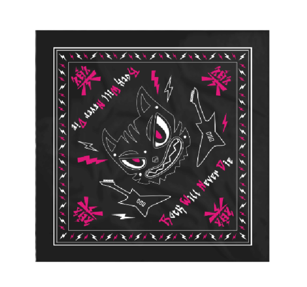 Cute chicks who loves rock bandana
