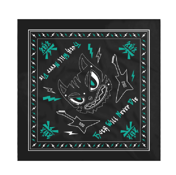 Cute chicks who loves rock bandana